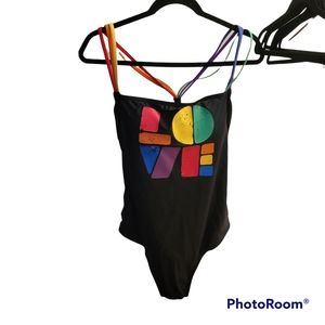 Sirena Full Piece Swim Suit Black Plus Size 3X